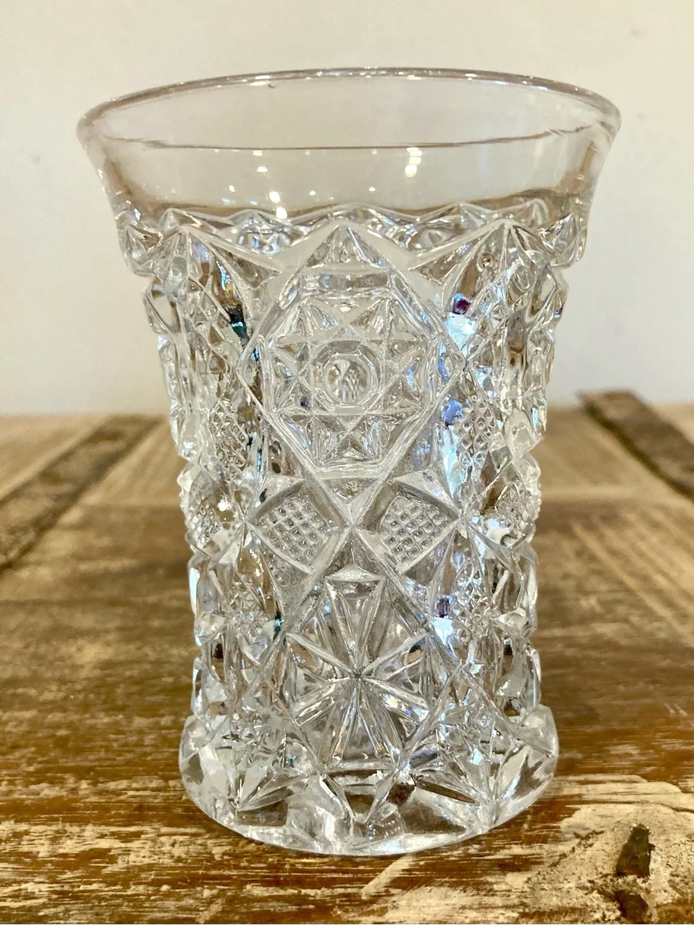 Fostoria Rosby Clear 8 Oz Flat Tumbler Flared Shape Pressed Glass